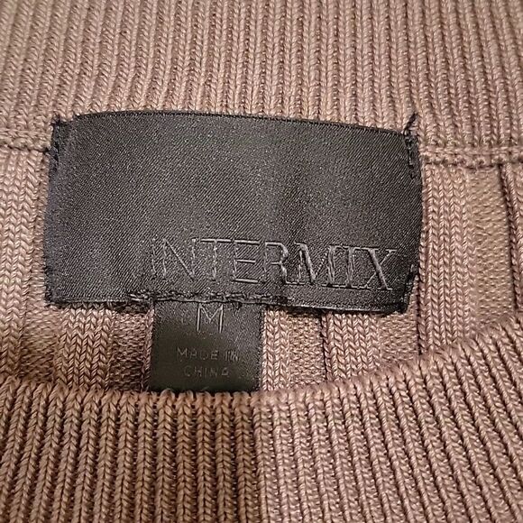 Intermix olive green ribbed cropped long sleeve tunic - Picture 6 of 8